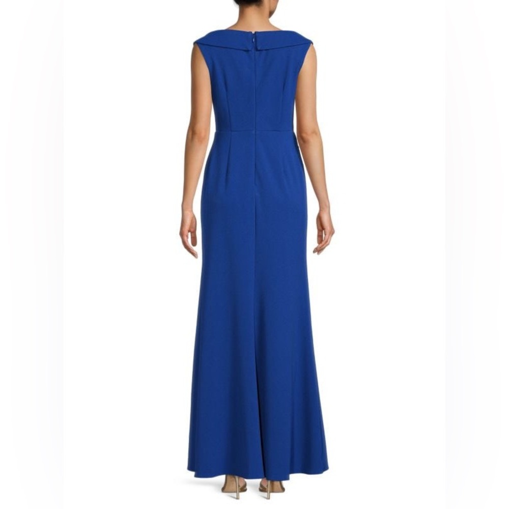 ADRIANNA PAPELL Draped Collared Gown - Picture 3 of 3